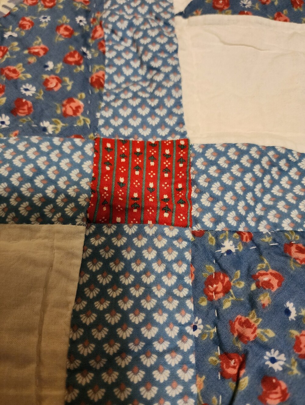 Handmade patchwork star quilt - Picture 3 of 7